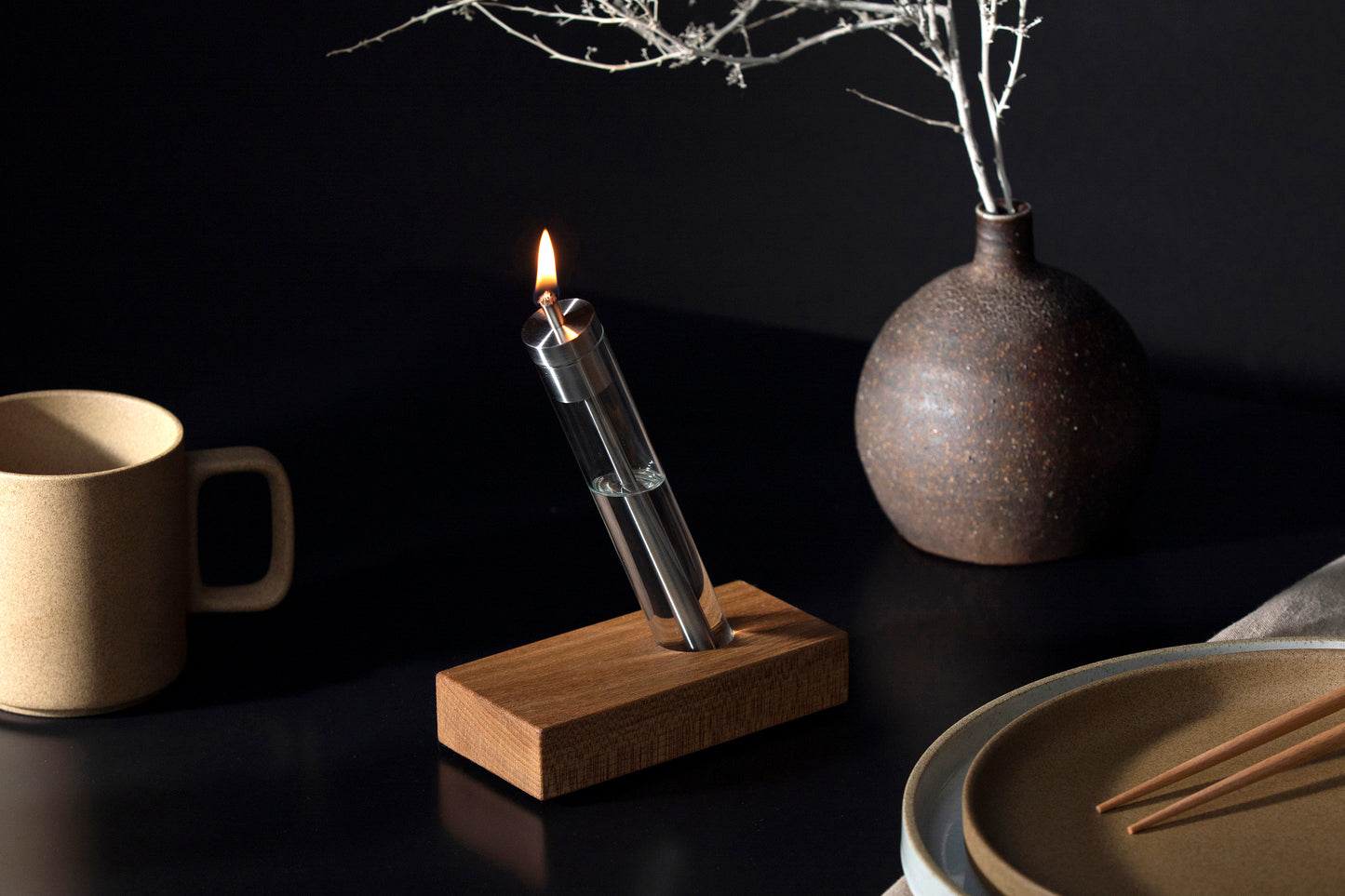 Migration / a modern oil candle (set of two candles)